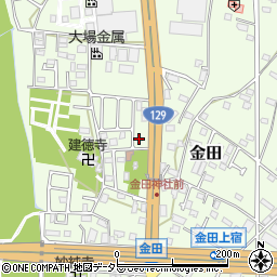 神奈川県厚木市金田184-4周辺の地図