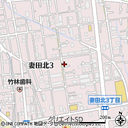 神奈川県厚木市妻田北3丁目16-36周辺の地図