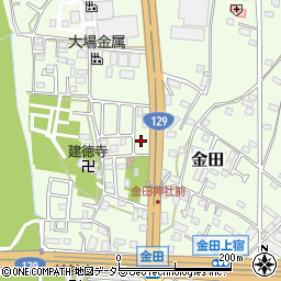 神奈川県厚木市金田184-22周辺の地図