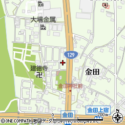 神奈川県厚木市金田184-16周辺の地図
