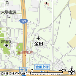 神奈川県厚木市金田528-1周辺の地図