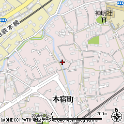 神奈川県横浜市旭区本宿町周辺の地図