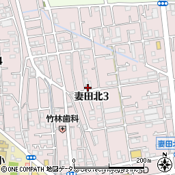 神奈川県厚木市妻田北3丁目19-5周辺の地図