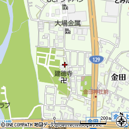 神奈川県厚木市金田261-5周辺の地図