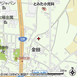 神奈川県厚木市金田530-1周辺の地図