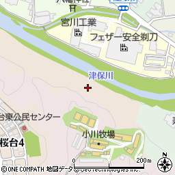 津保川周辺の地図