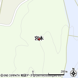 鳥取県東伯郡琴浦町宮木周辺の地図