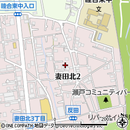 神奈川県厚木市妻田北2丁目17周辺の地図