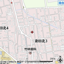 神奈川県厚木市妻田北3丁目21周辺の地図