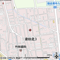 神奈川県厚木市妻田北3丁目19周辺の地図