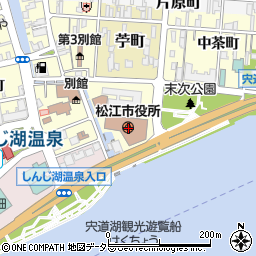 島根県松江市周辺の地図