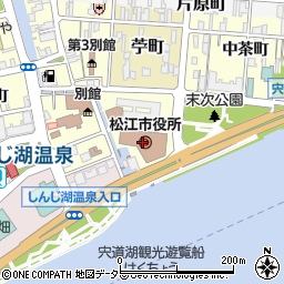 松江市役所周辺の地図