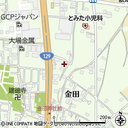 神奈川県厚木市金田157周辺の地図