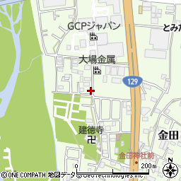 神奈川県厚木市金田60-4周辺の地図