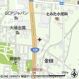 神奈川県厚木市金田151周辺の地図