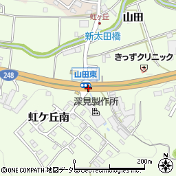 山田東周辺の地図