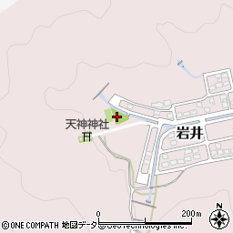 岩井天神西公園トイレ周辺の地図