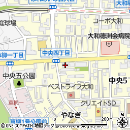 まいばすけっと　大和中央５丁目店周辺の地図