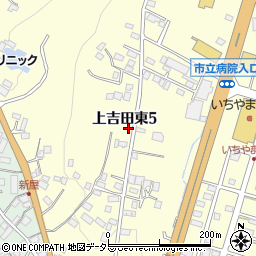 山梨県富士吉田市上吉田東5丁目周辺の地図