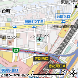 リッチモンドホテル横浜駅前周辺の地図