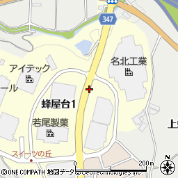 岐阜県美濃加茂市蜂屋台周辺の地図