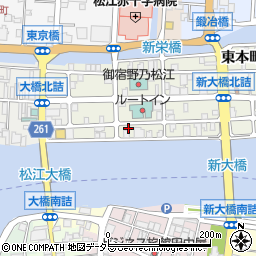 串かつや 松江周辺の地図