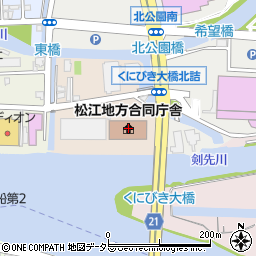 ハローワーク松江周辺の地図