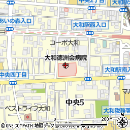 ローソンＳ大和徳洲会病院店周辺の地図