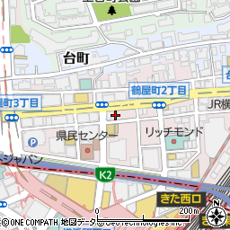 クロロフイル　横浜・鶴屋町・美顔教室周辺の地図