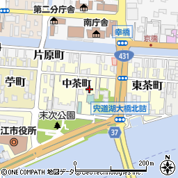 島根県松江市西茶町周辺の地図
