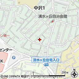 神奈川県横浜市旭区中沢1丁目43周辺の地図