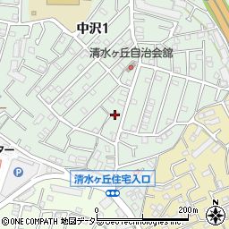 神奈川県横浜市旭区中沢1丁目44周辺の地図