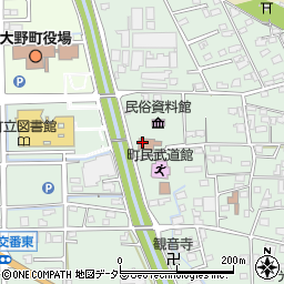 大野町役場　中央公民館周辺の地図