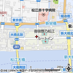 牛豚馬鶏 松江店周辺の地図