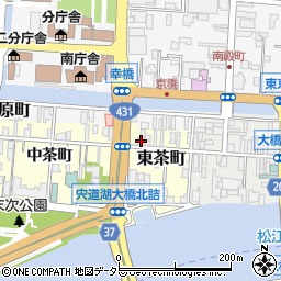 島根県松江市東茶町42周辺の地図