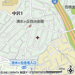 神奈川県横浜市旭区中沢1丁目5周辺の地図