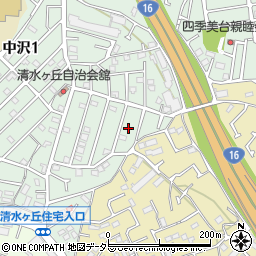 神奈川県横浜市旭区中沢1丁目7周辺の地図