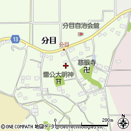 千葉県市原市分目周辺の地図