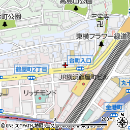 神奈川県横浜市神奈川区鶴屋町1丁目2周辺の地図