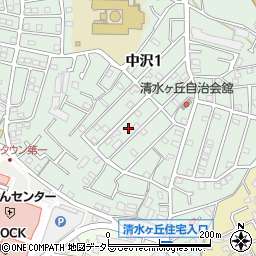 神奈川県横浜市旭区中沢1丁目35周辺の地図