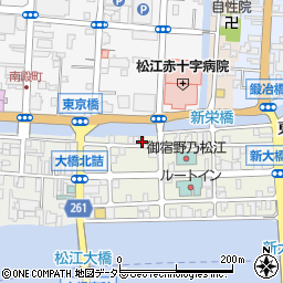 かどや 松江周辺の地図