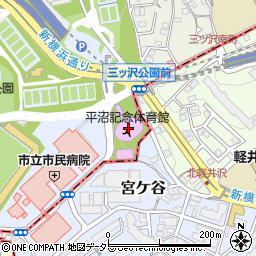 横浜市平沼記念体育舘周辺の地図