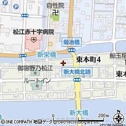 でじや りょう 松江店周辺の地図