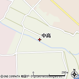 鳥取県西伯郡大山町中高周辺の地図