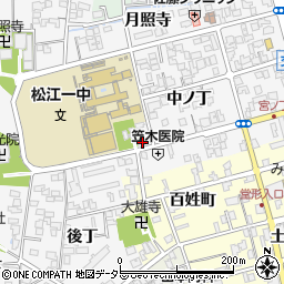 島根県松江市外中原町中ノ丁55周辺の地図