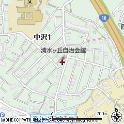 神奈川県横浜市旭区中沢1丁目38周辺の地図
