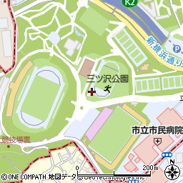 三ッ沢公園周辺の地図