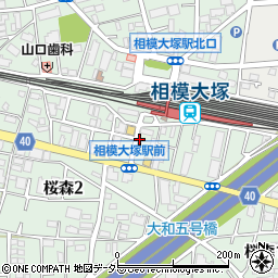 神奈川県大和市桜森周辺の地図
