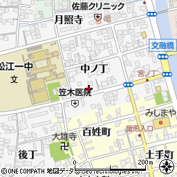 島根県松江市外中原町中ノ丁57周辺の地図