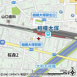 リパーク相模大塚駅南口駐車場周辺の地図